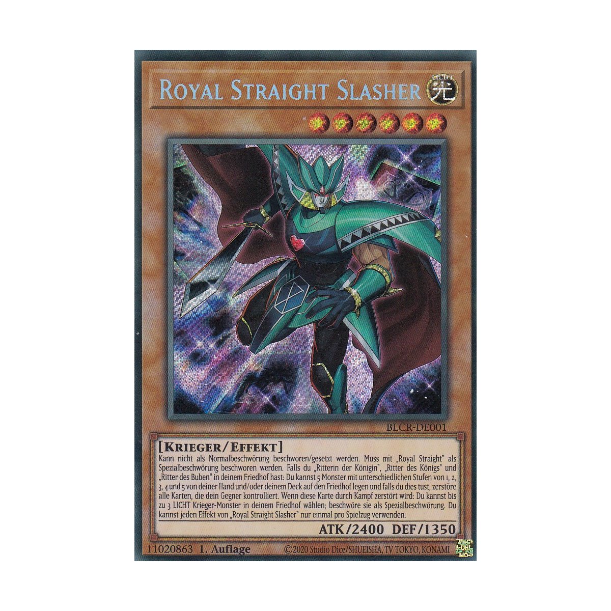 royal straight slasher yugioh card - BLCR-EN001 - Secret Rare Royal Straight Slasher | Card