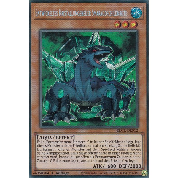 Entwickeltes Kristallungeheuer Smaragdschildkr&ouml;te BLCR-DE012