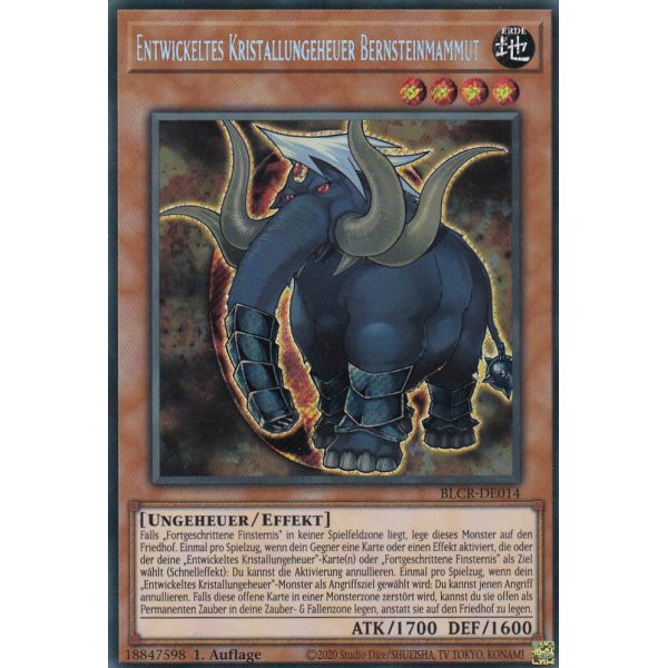 Entwickeltes Kristallungeheuer Bernsteinmammut BLCR-DE014