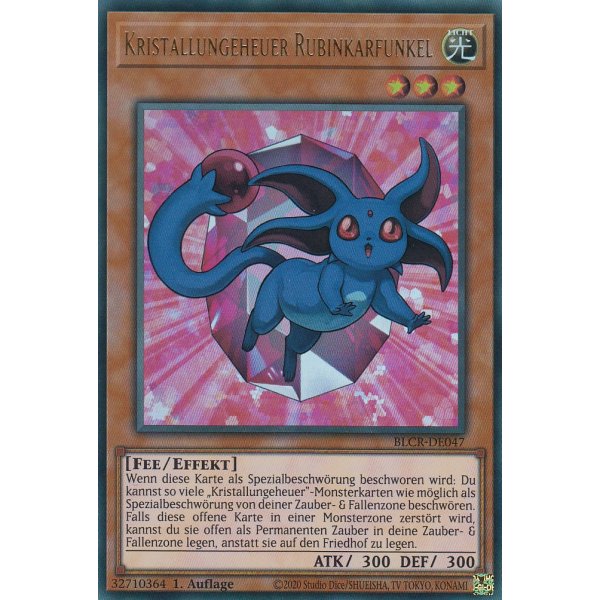 Kristallungeheuer Rubinkarfunkel BLCR-DE047