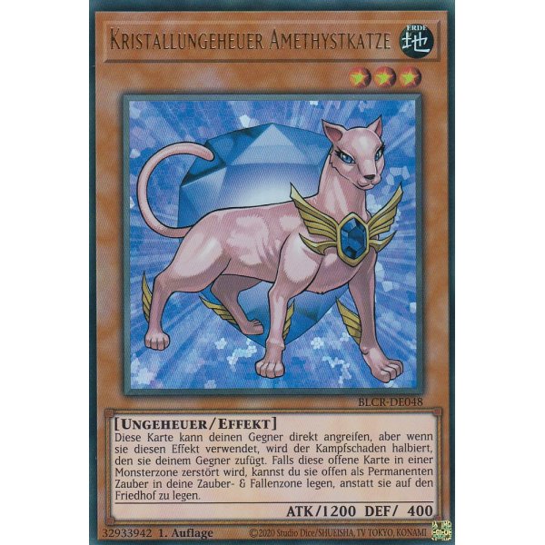 Kristallungeheuer Amethystkatze BLCR-DE048