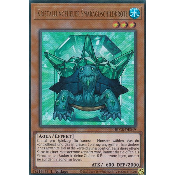 Kristallungeheuer Smaragdschildkr&ouml;te BLCR-DE049