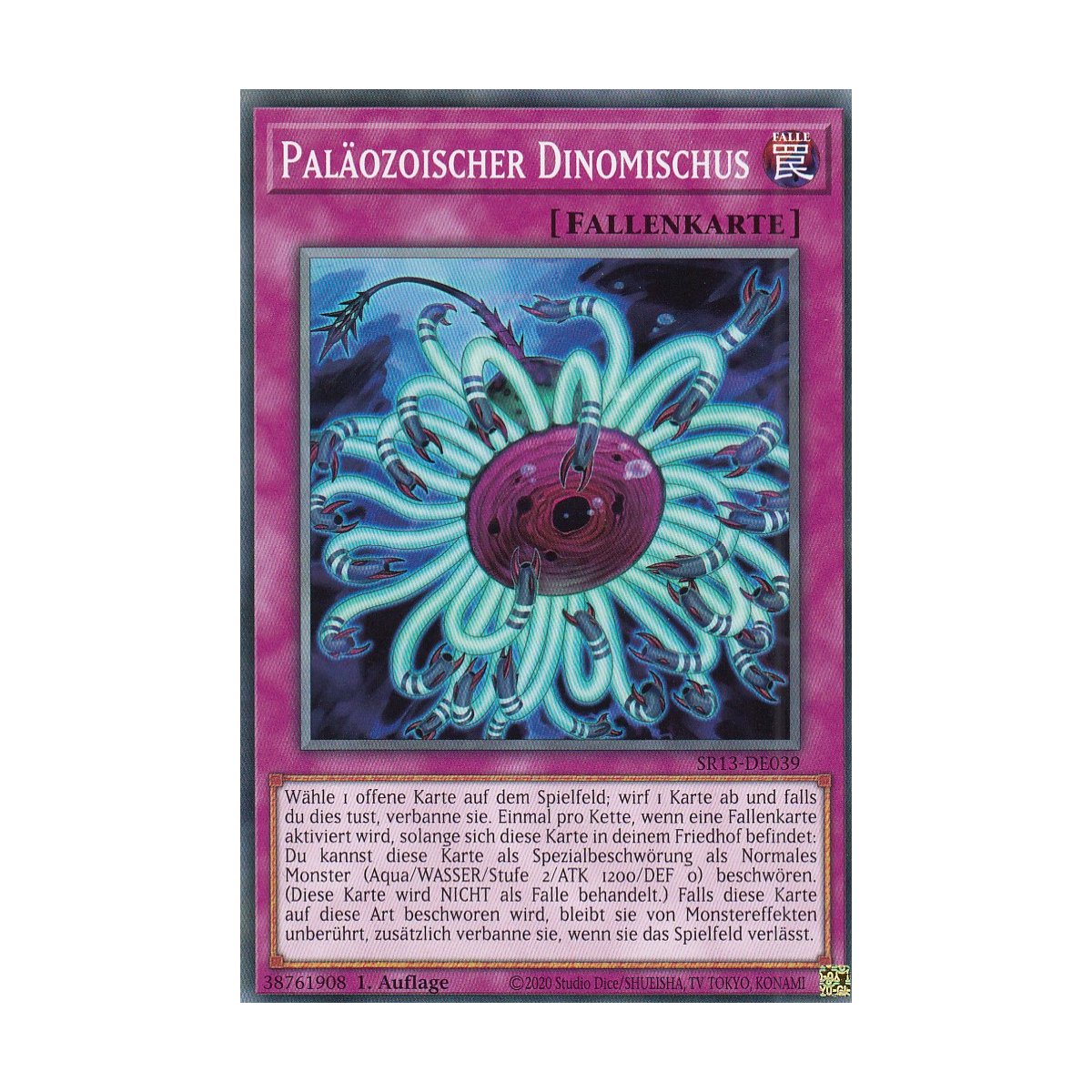 Yugioh Sammelkarte: Paläozoischer Anomalocaris - Super Rare DE Edition + Ultra Pro Toploader & Schutzhülle