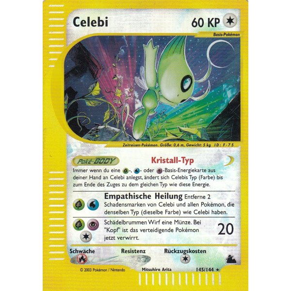Celebi 145/144a Reverse Holo BESPIELT