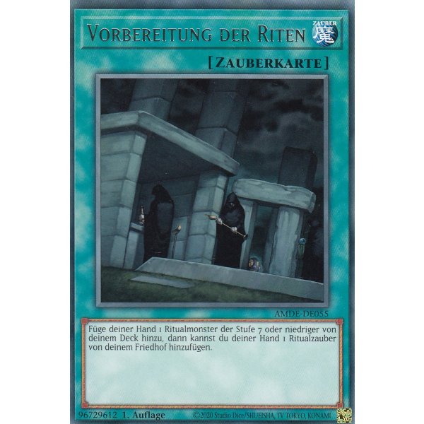 Vorbereitung der Riten AMDE-DE055
