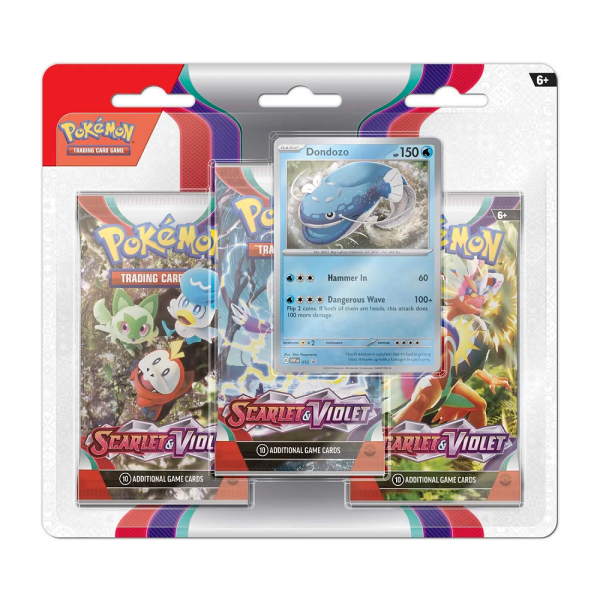 Scarlet &amp; Violet SV1EN 3-Pack Blister - Dondozo (englisch)