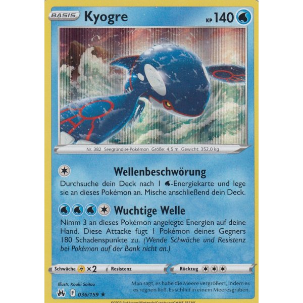 Kyogre 036/159 HOLO