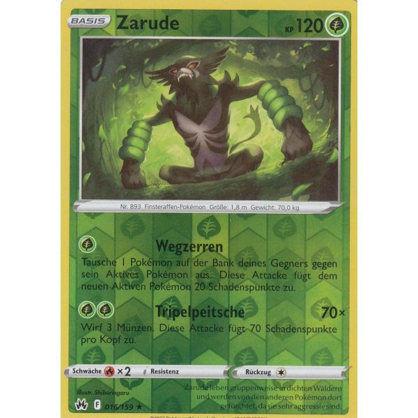 Zarude 016/159 HOLO REVERSE HOLO