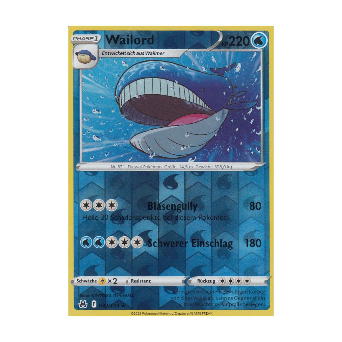Wailord 032/159 REVERSE HOLO Zenit der Könige Pokemon Karte kaufen