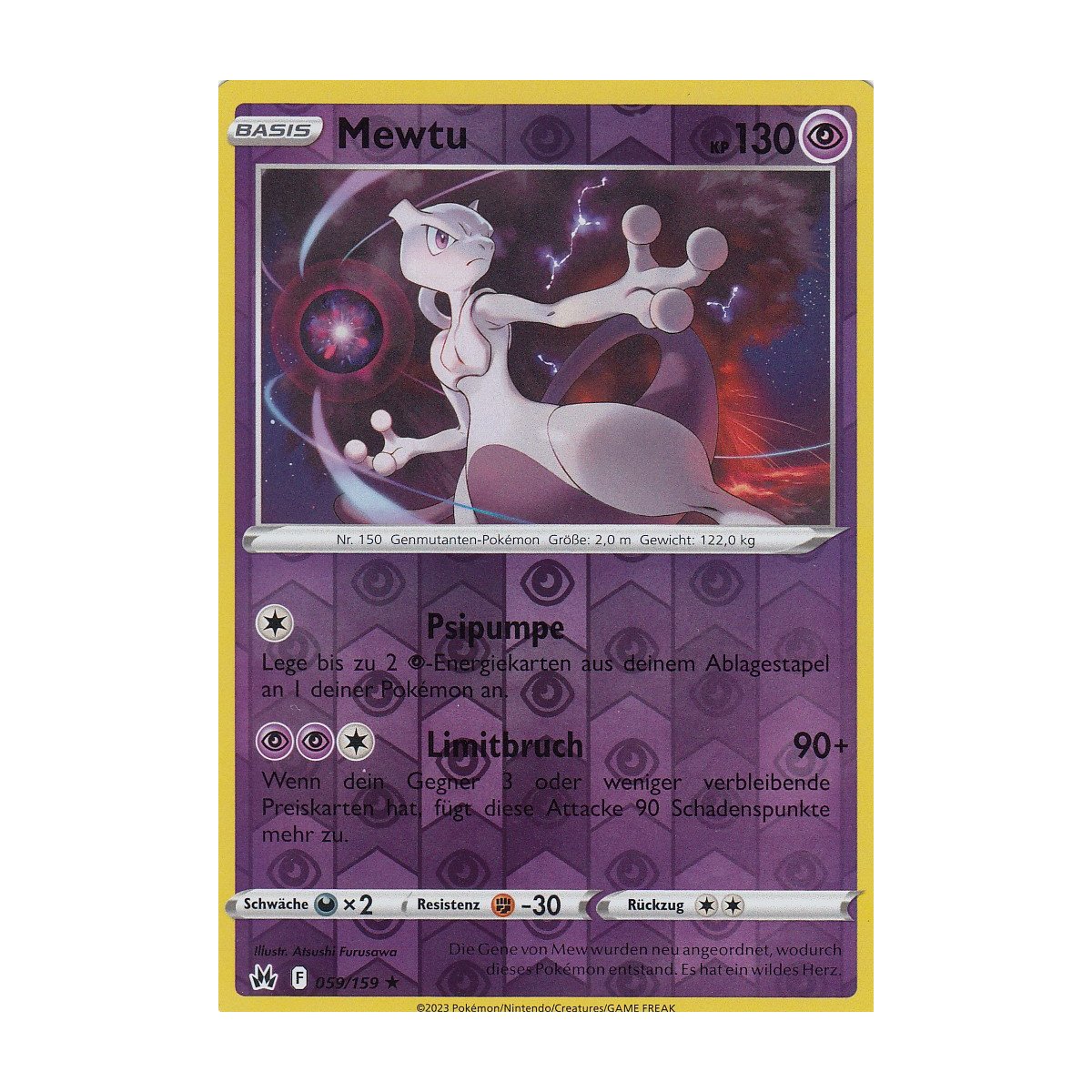 POKEMON MEWTU SCR 059/142 Einzelkarte - DE