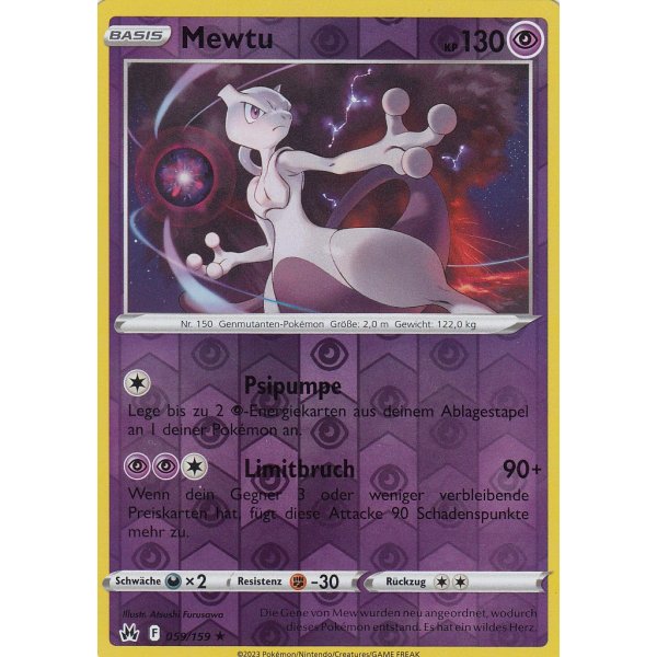 Mewtu 059/159 HOLO REVERSE HOLO