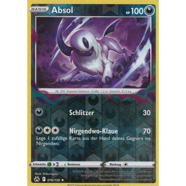 Absol 076/159 HOLO REVERSE HOLO