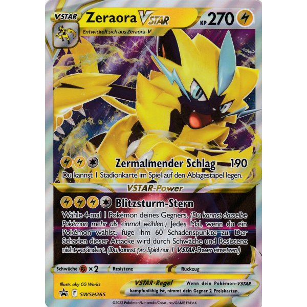 Zeraora VStar SWSH265 PROMO XXL OVERSIZED/&Uuml;BERGRO&szlig;