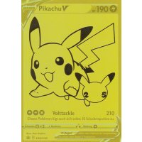 Pikachu V SWSH145 Gold Promo Celebrations