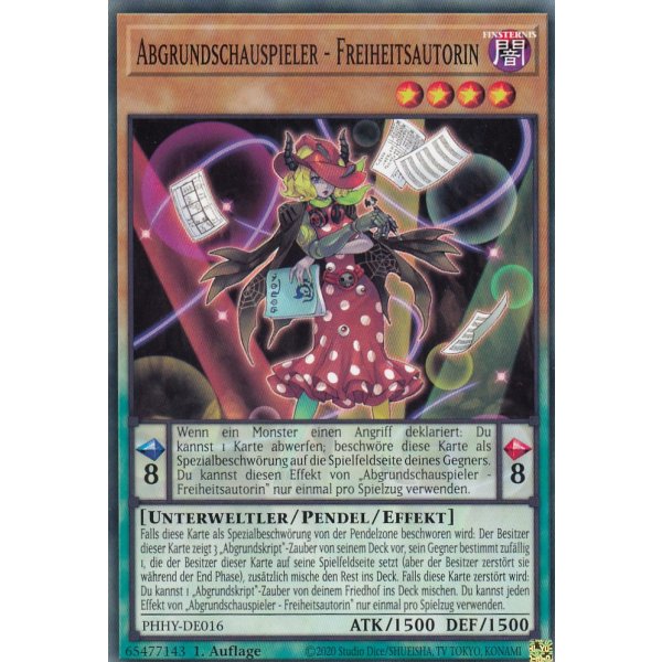 Abgrundschauspieler - Freiheitsautorin PHHY-DE016