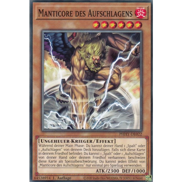 Manticore des Aufschlagens PHHY-DE022