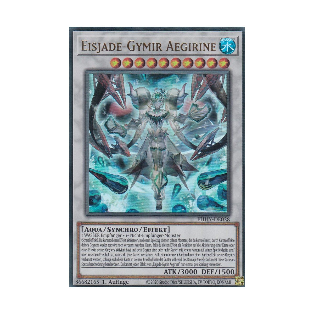Yu-Gi-Oh! Prismatic Secret Rare Card: Icejade Gymir Aegirine (MP24-EN068)   Near Mint