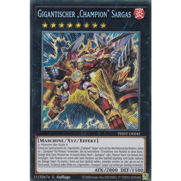 Gigantischer &bdquo;Champion&ldquo; Sargas PHHY-DE045
