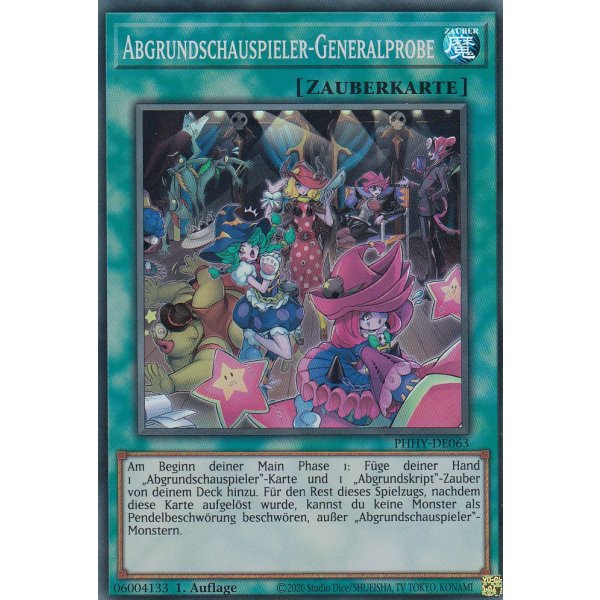 Abgrundschauspieler-Generalprobe PHHY-DE063