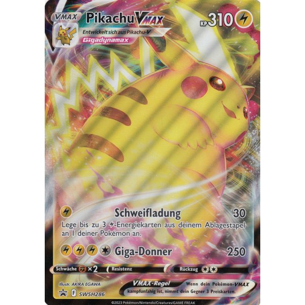 Pikachu VMax SWSH286 PROMO XXL OVERSIZED/&Uuml;BERGRO&szlig;