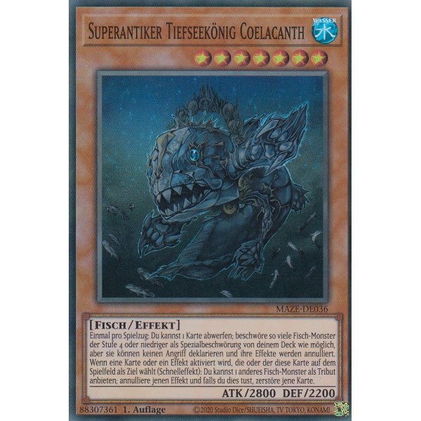 Superantiker Tiefseek&ouml;nig Coelacanth MAZE-DE036