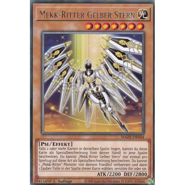 Mekk-Ritter Gelber Stern MAZE-DE044