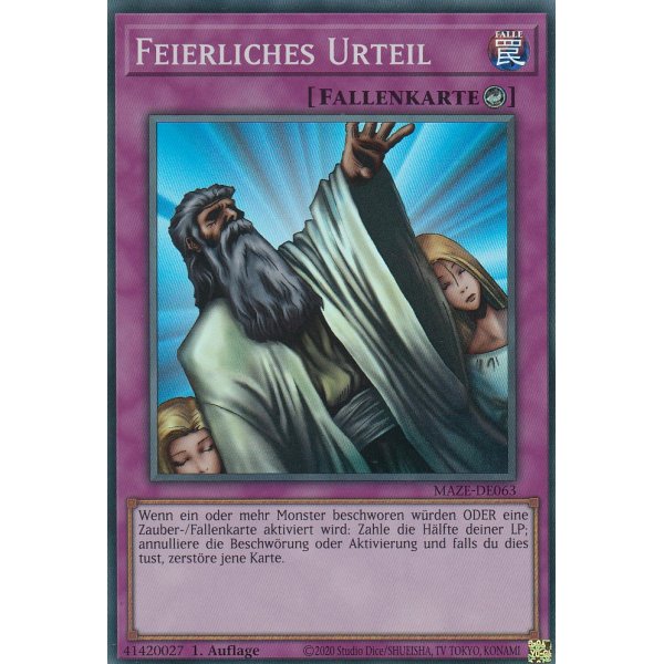 Feierliches Urteil MAZE-DE063