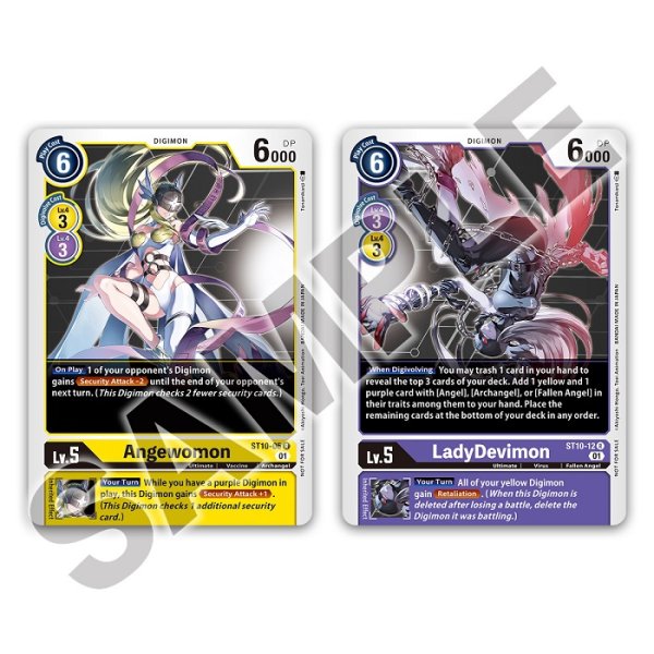 Digimon Tamer Goods Set Angewomon &amp; LadyDevimon Spielmatte + Karten (englisch)