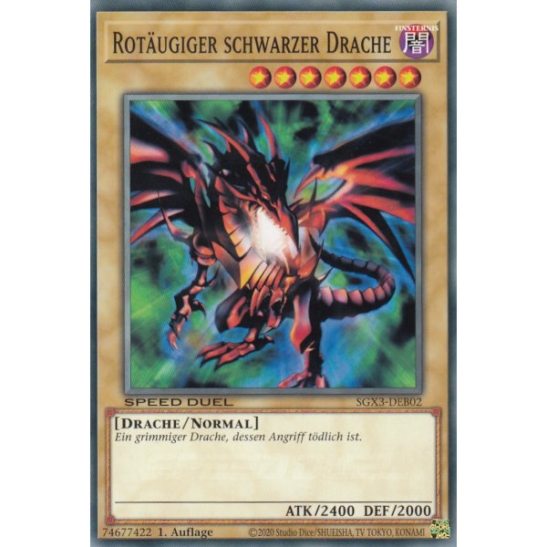 Rot&auml;ugiger schwarzer Drache SGX3-DEB02