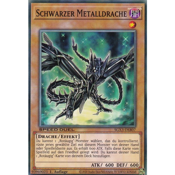 Schwarzer Metalldrache SGX3-DEB07