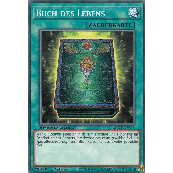 Buch des Lebens SGX3-DEC15