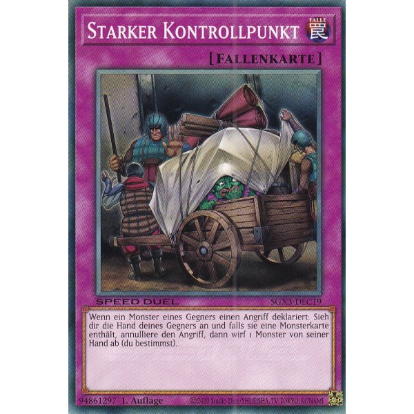 Starker Kontrollpunkt SGX3-DEC19