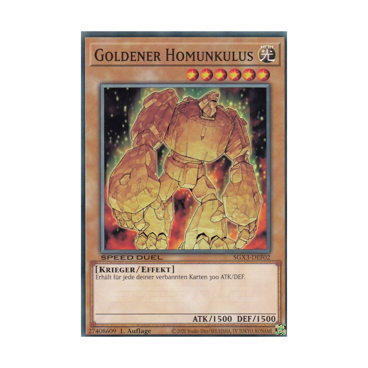 Goldener Homunkulus SGX3-DEF02 Speed Duel GX: Duelists of Shadows kaufen