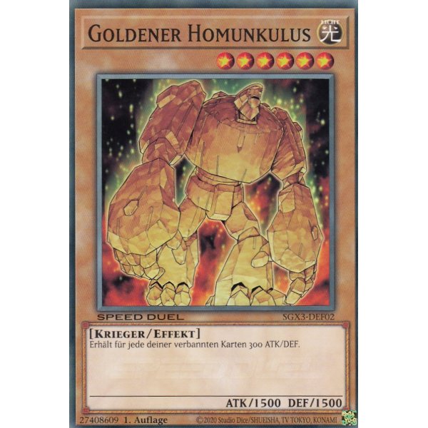 Goldener Homunkulus SGX3-DEF02