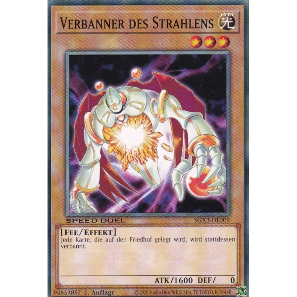 Verbanner des Strahlens SGX3-DEF09