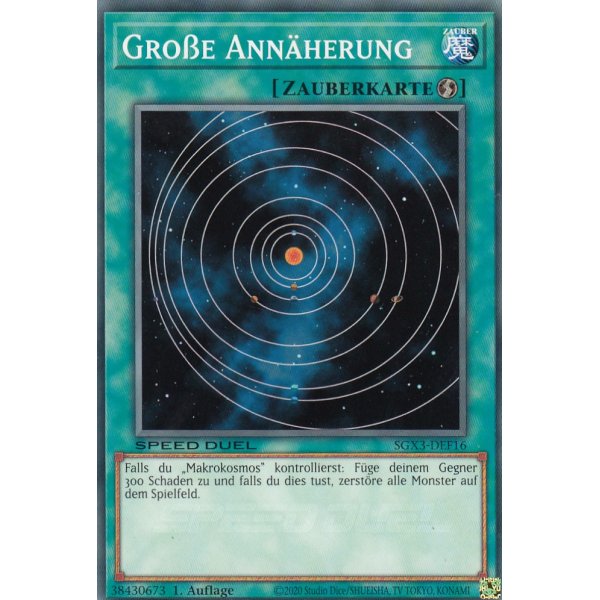 Gro&szlig;e Ann&auml;herung SGX3-DEF16