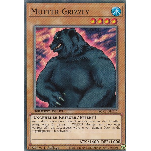 Mutter Grizzly SGX3-DEH12