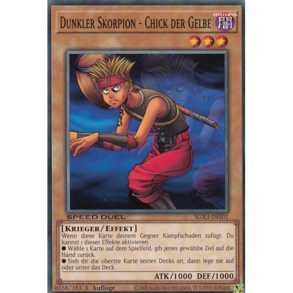 Dunkler Skorpion &ndash; Chick der Gelbe SGX3-DEI01