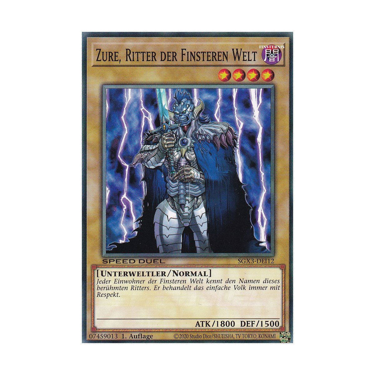 Yu-Gi-Oh! Sammelkarte 'Beiige, Frontkämpfer Der Finsteren Welt' – 1. Auflage, Inkl. GWINDI Schutzhülle & Bonuspunkte