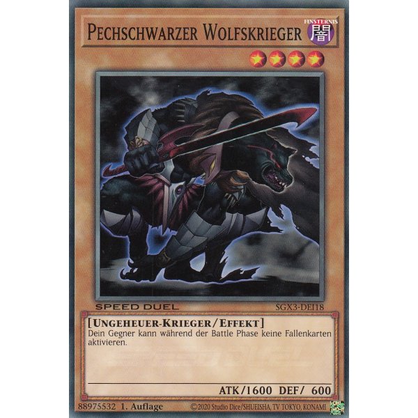 Pechschwarzer Wolfskrieger SGX3-DEI18