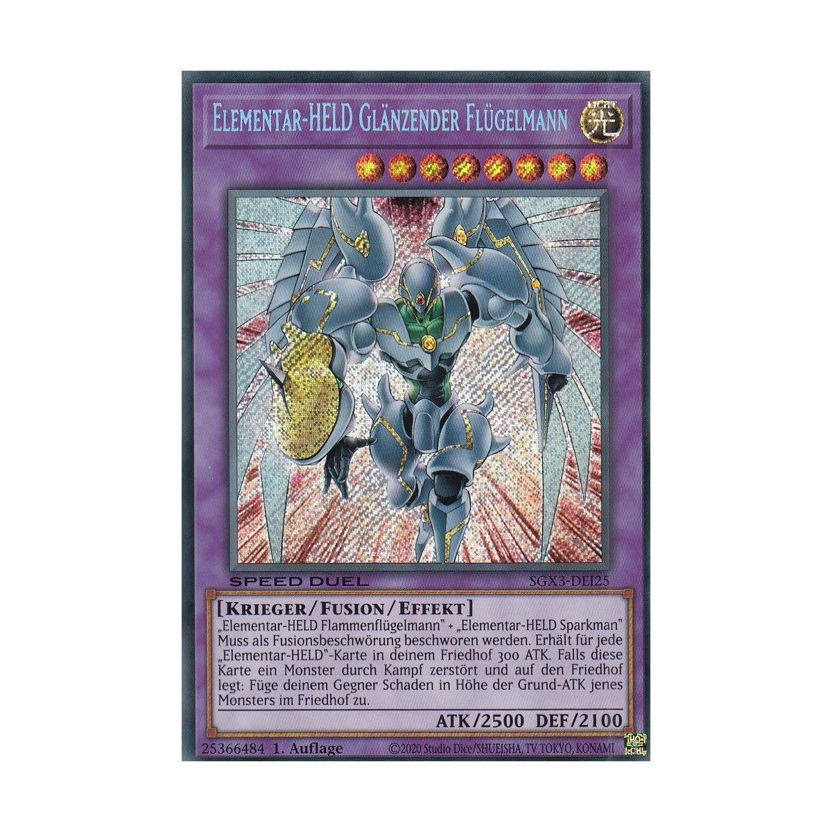 Yu-Gi-Oh Elementar-HELD Glänzender Neos Flügelmann MP24-DE063 Secret Rare