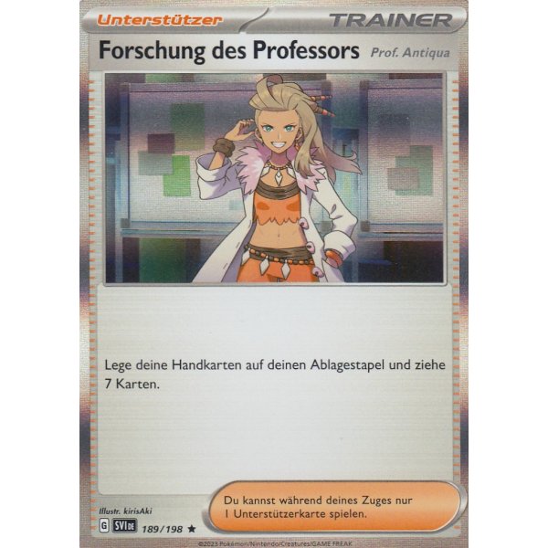 Forschung des Professors 189/198 Holo