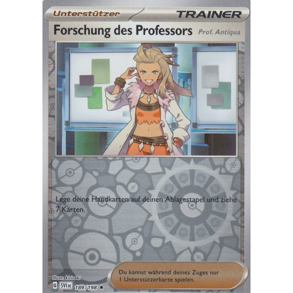 Forschung des Professors 189/198 Holo REVERSE HOLO