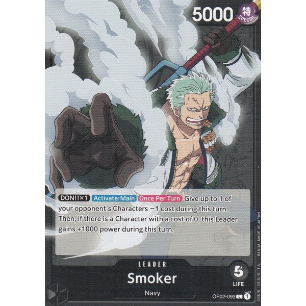Smoker ® Leader ® Paramount War L OP02-093 ® One Piece ® Inglese - Foto 8