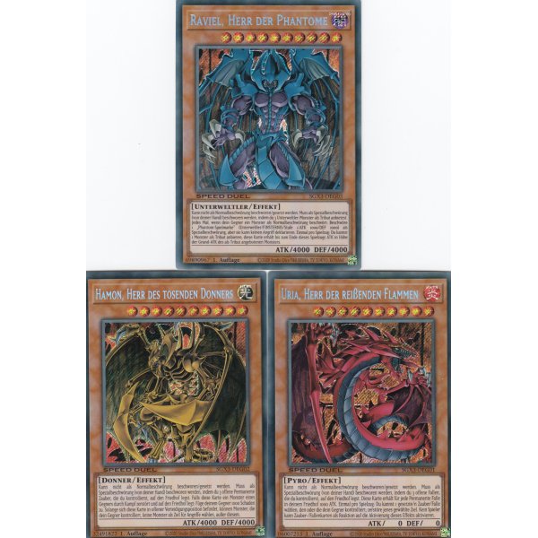 Speed Duel GX: Duelists of Shadows - Heilige Ungeheuer-Set - Uria, Hamon, Raviel