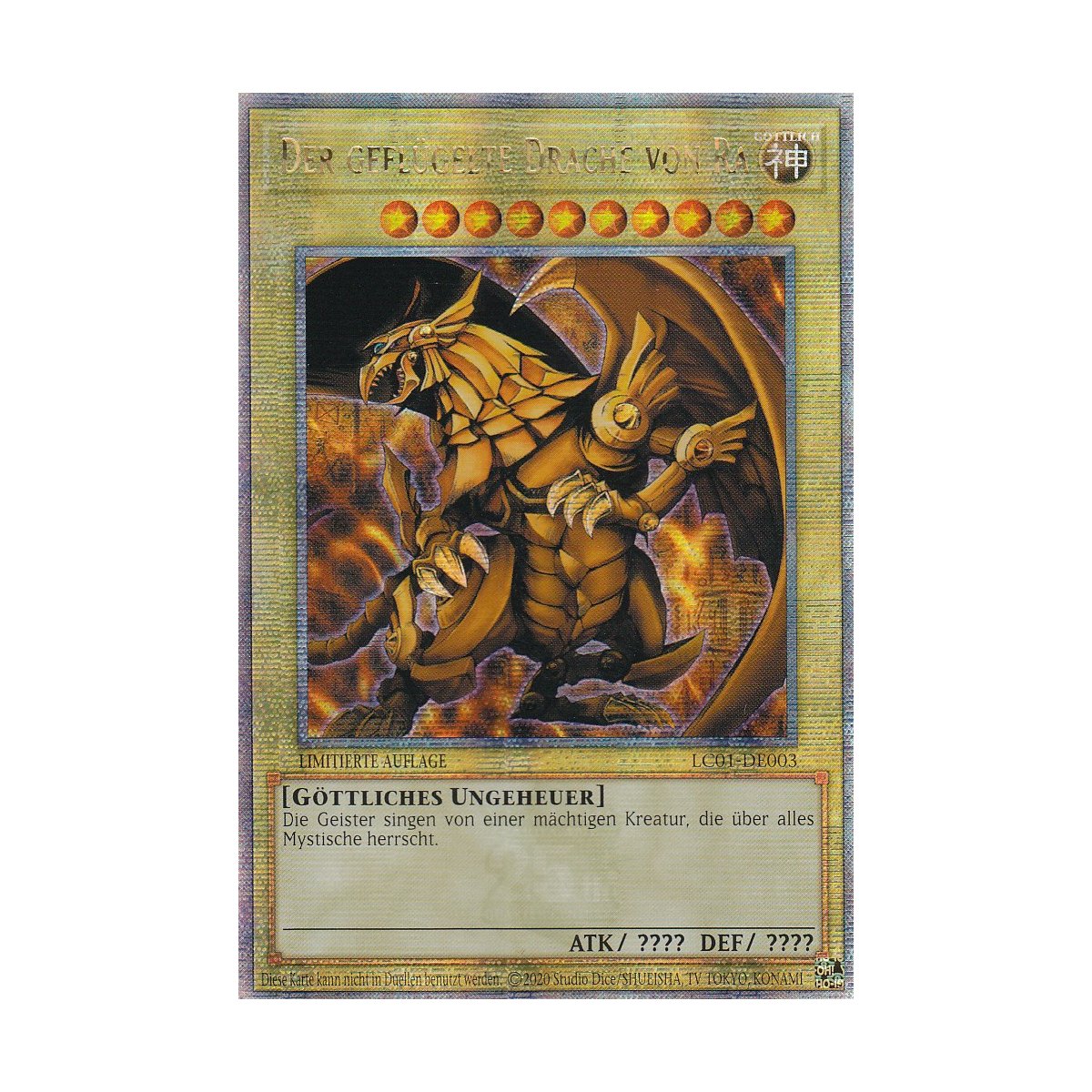 Der geflügelte Drache von Ra (Quarter Century Secret Rare) LC25DE003Special Legendary