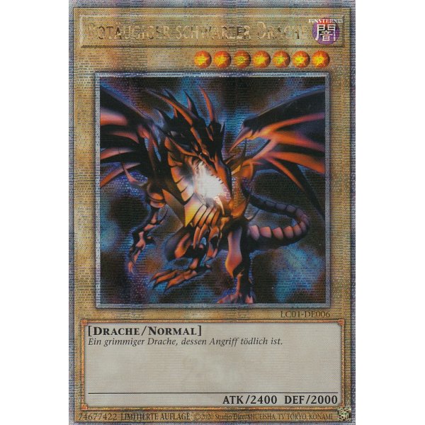 Rot&auml;ugiger schwarzer Drache (Quarter Century Secret Rare) LC25-DE006-Special