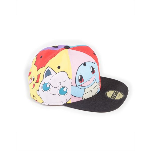 Difuzed Pokemon Snapback Cap / M&uuml;tze - Multi Pop Art