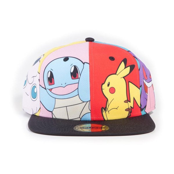 Difuzed Pokemon Snapback Cap / M&uuml;tze - Multi Pop Art
