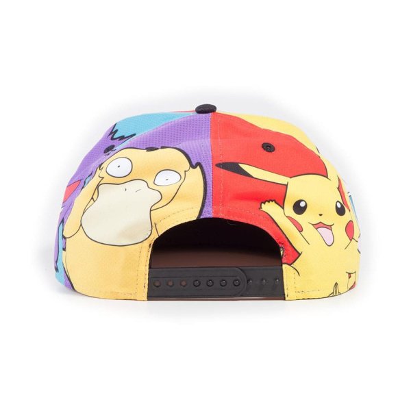 Difuzed Pokemon Snapback Cap / M&uuml;tze - Multi Pop Art